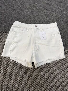 Jessica Simpson White Distressed Denim Cutoff Shorts